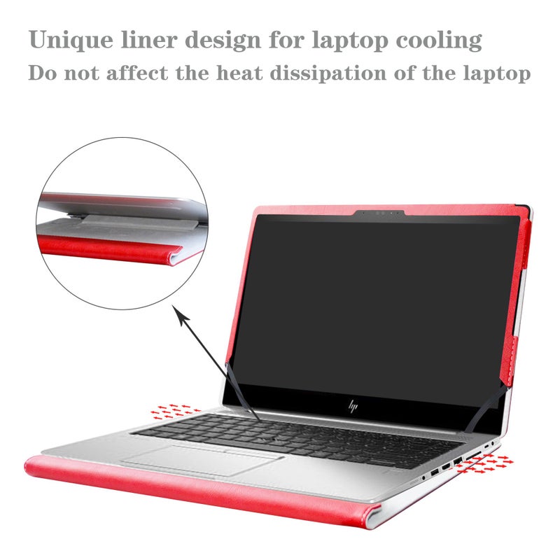 Alapmk غطاء واقي Alapmk لجهاز HP EliteBook 840 G5 G6/EliteBook 745 G5 G6/ZBook 14u G5 G6 لابتوب 14" (ملاحظة: لا يناسب EliteBook 840 745 G4 G3 G2 G1/ZBook 14u G4/ZBook 14 G2/ZBook 14 G1)، أحمر - Image 4